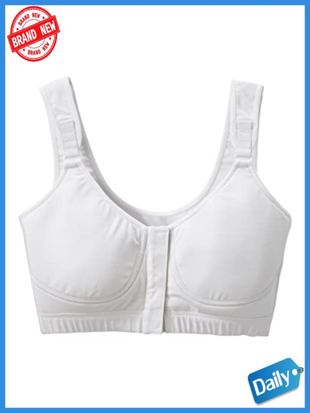 Front Closure Bra Full Coverage Adjustable Straps Easy-On Adaptive